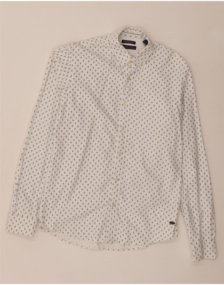 Camisa De Corte Clásico Para Hombre Scotch & Soda De Algodón Con Manchas Blancas Medianas