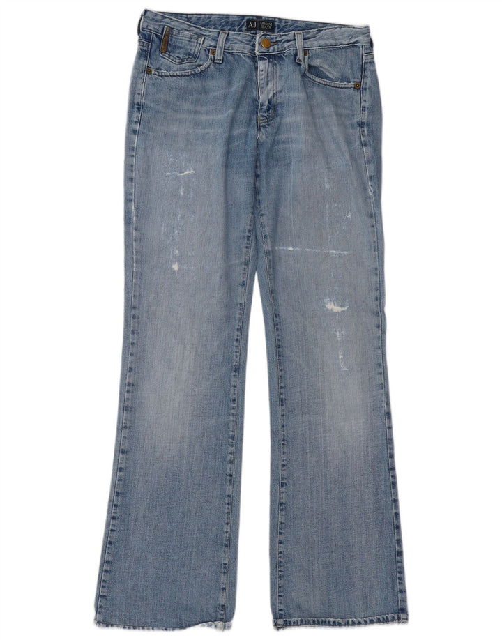 Armani Mujer Vaqueros Bootcut Desgastados W29 L32 Algodón Azul