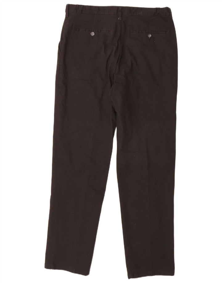 MARKS & SPENCER Pantalones chinos de corte regular para hombre W36 L33 Algodón negro