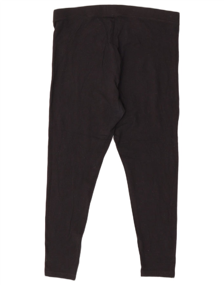 MARKS & SPENCER Leggings para mujer Reino Unido 44 Grande Algodón negro