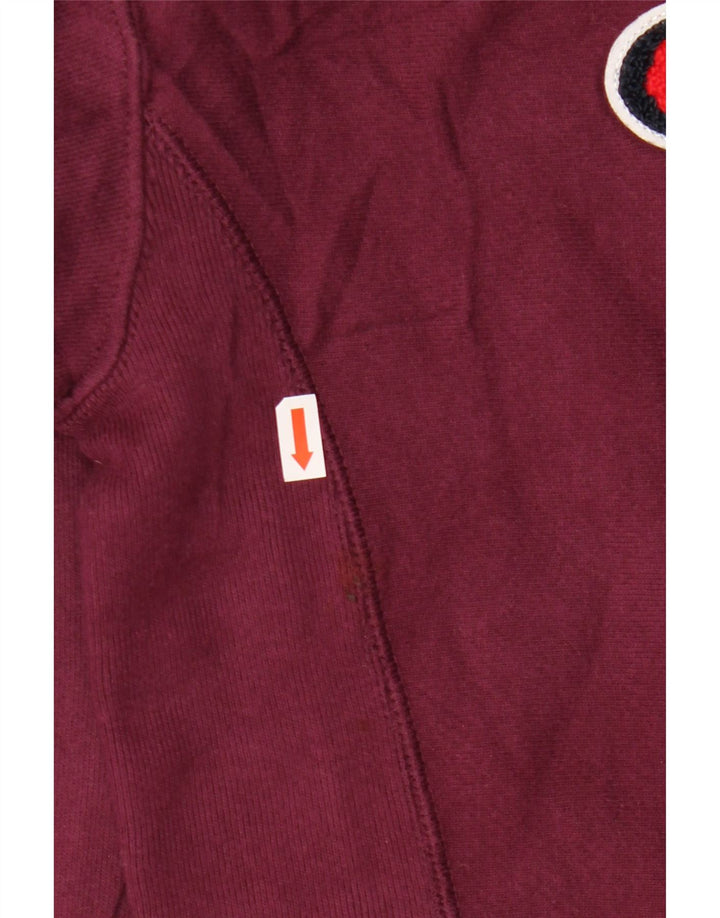 CHAMPION Sudadera de gran tamaño con gráfico para mujer UK 10 Small Borgoña
