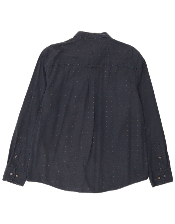 Camisa de hombre Fat Face Regular Fit XL Algodón con lunares azul marino