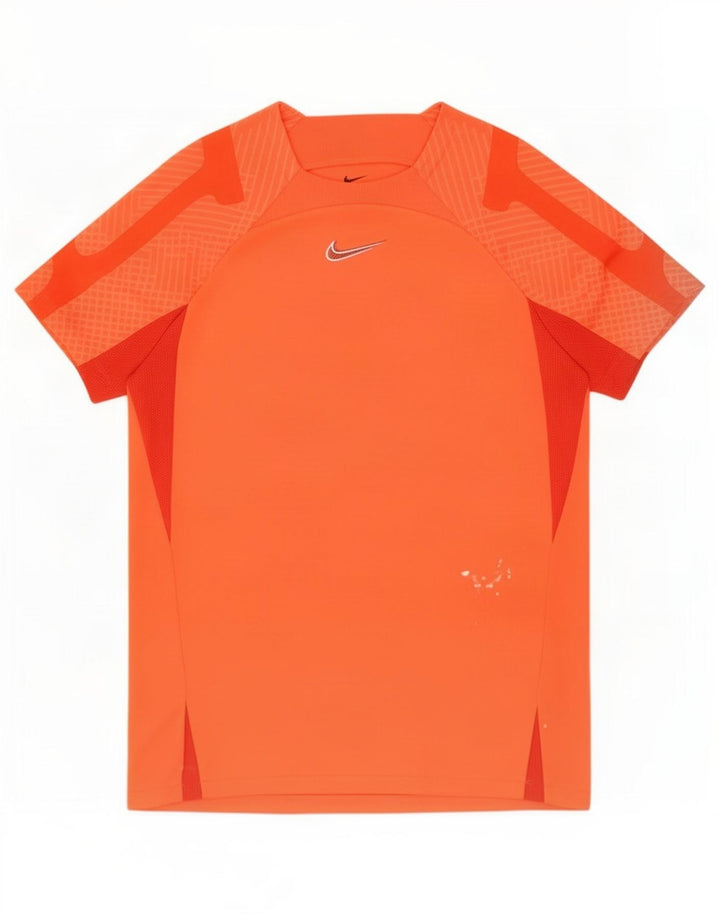Camiseta con gráfico Nike para hombre Top poliéster con bloques de color naranja medio