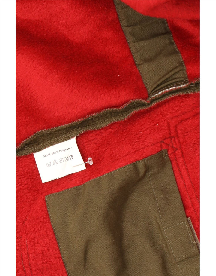 Deerhunter Chaqueta polar holgada para hombre UK 38 Medium Khaki Colourblock