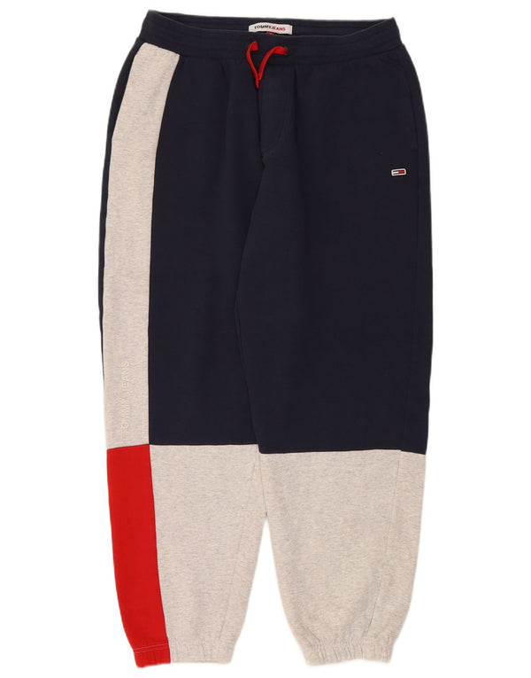Tommy Hilfiger Pantalones de chándal para hombre Joggers Medium Navy Blue Colourblock