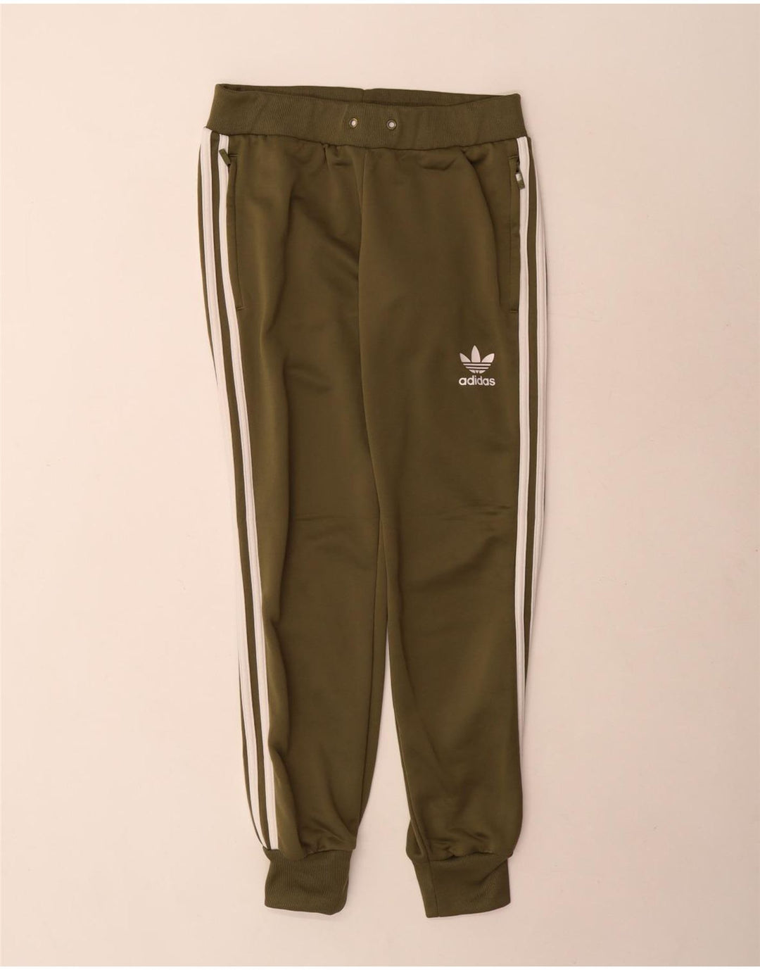 Adidas Mujer Chándal Pantalones Joggers UK 10 Pequeño Verde Poliéster