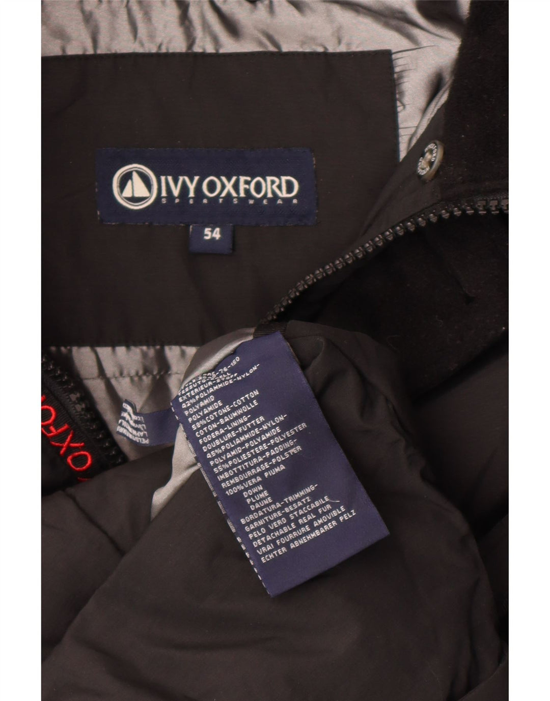 Ivy Oxford Chaqueta acolchada con capucha para hombre IT 54 2XL Poliamida negra