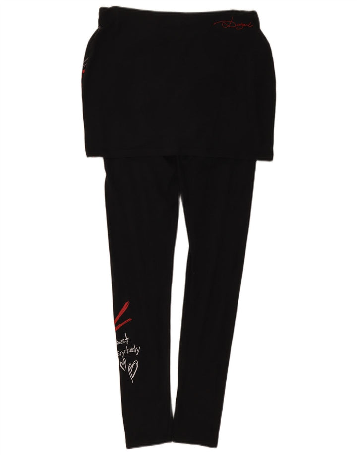 Desigual Leggings gráficos para mujer Reino Unido 10 Pequeño negro geométrico