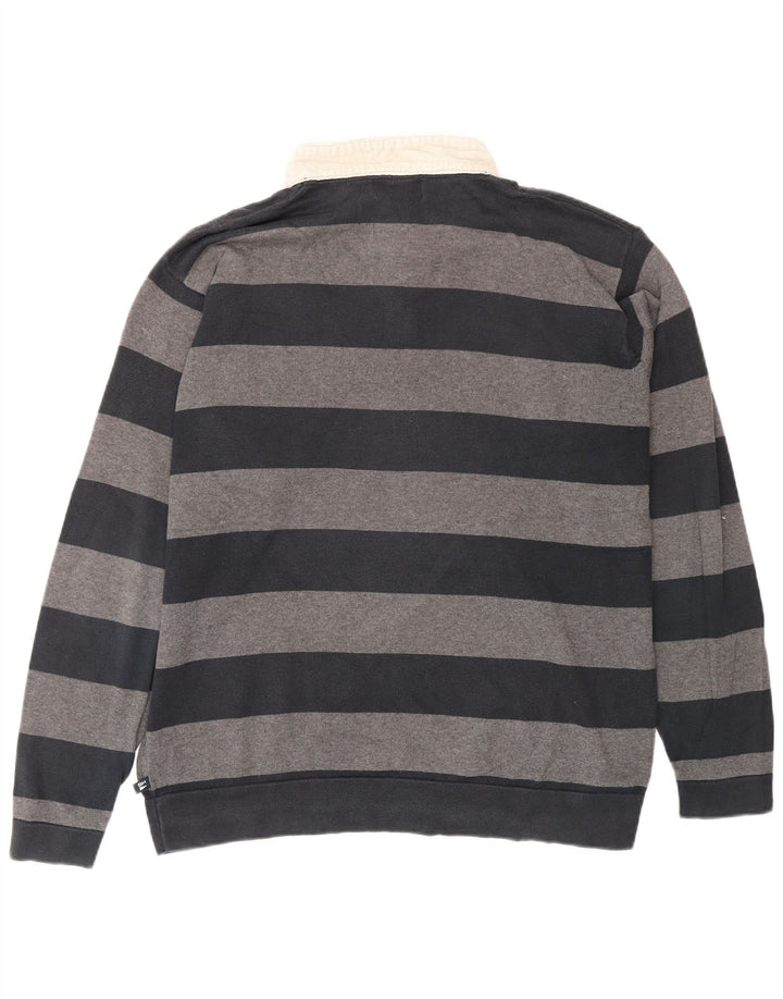 Marks & Spencer Suéter tipo jersey con cuello tipo polo azul Harbor para hombre, talla grande, gris
