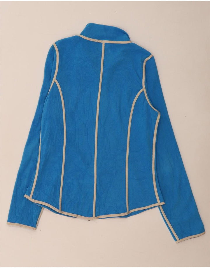 SERGIO TACCHINI Chaqueta polar para mujer UK 14 Poliéster a rayas azules grandes