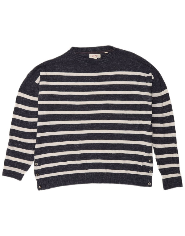 Suéter tipo jersey para mujer con cuello barco de Fat Face UK 10 Small Azul marino a rayas
