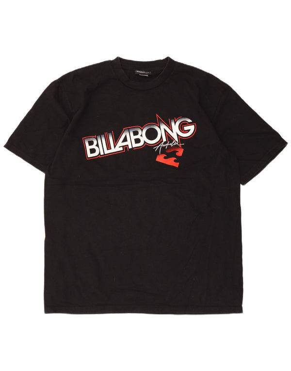 Billabong Hombre Camiseta Gráfica Top XL Algodón Negro