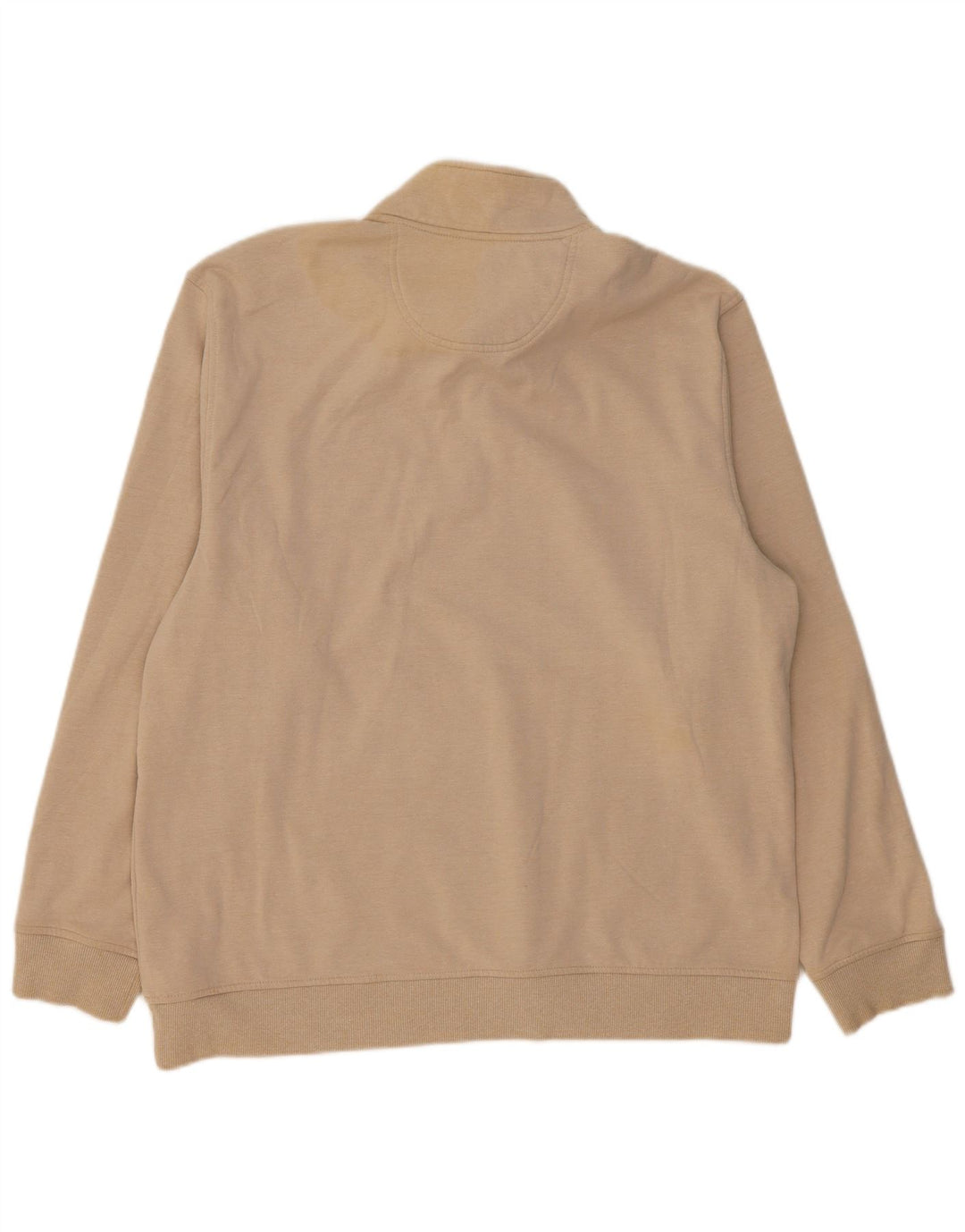 IZOD Sudadera con cuello y cremallera para hombre Jersey XL Beige Poliéster