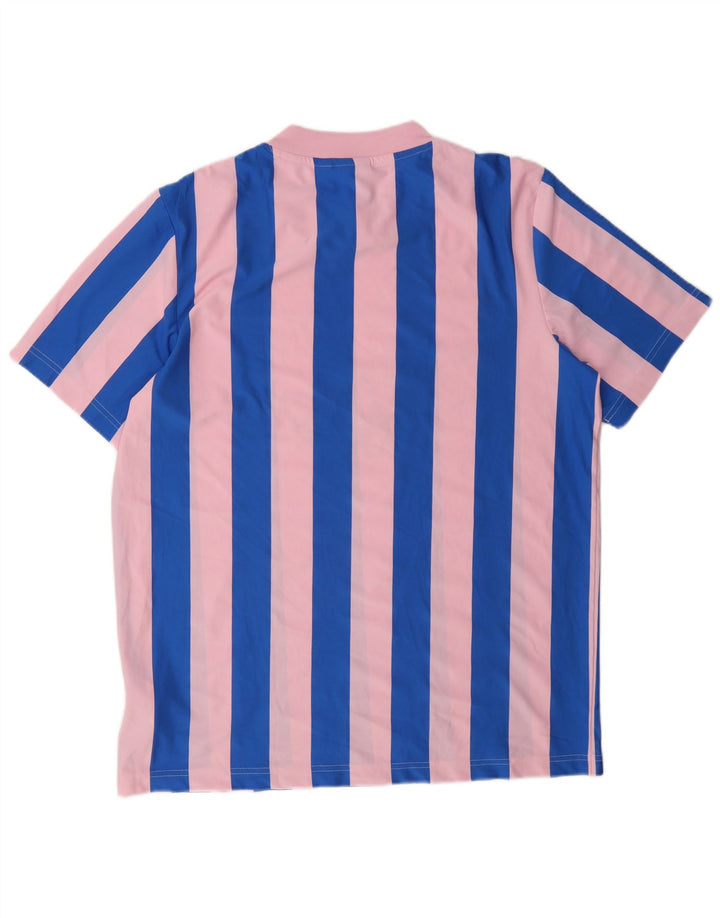 Adidas Camiseta gráfica para hombre Top poliéster a rayas rosa medio