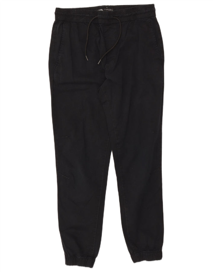 ZARA Hombre Joggers Pantalones Casuales Medianos W32 L28 Negro