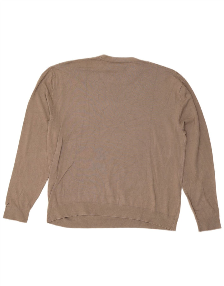 Zara Hombre Jersey De Cuello Redondo Jersey Grande Viscosa Gris