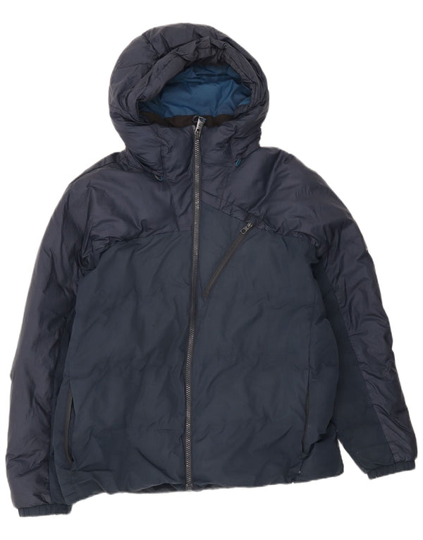 Timberland Chaqueta acolchada con capucha para hombre UK 42 XL Nylon azul marino
