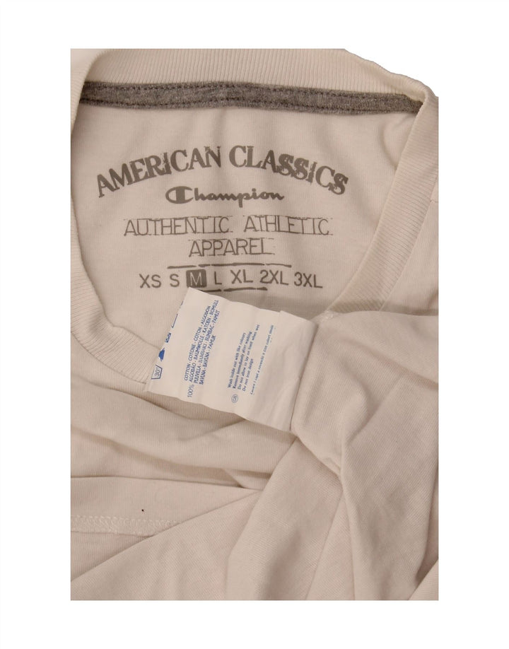 CHAMPION Mens Vest Top Medium Off White Cotton Vintage Champion and Second-Hand Champion from Messina Hembry 