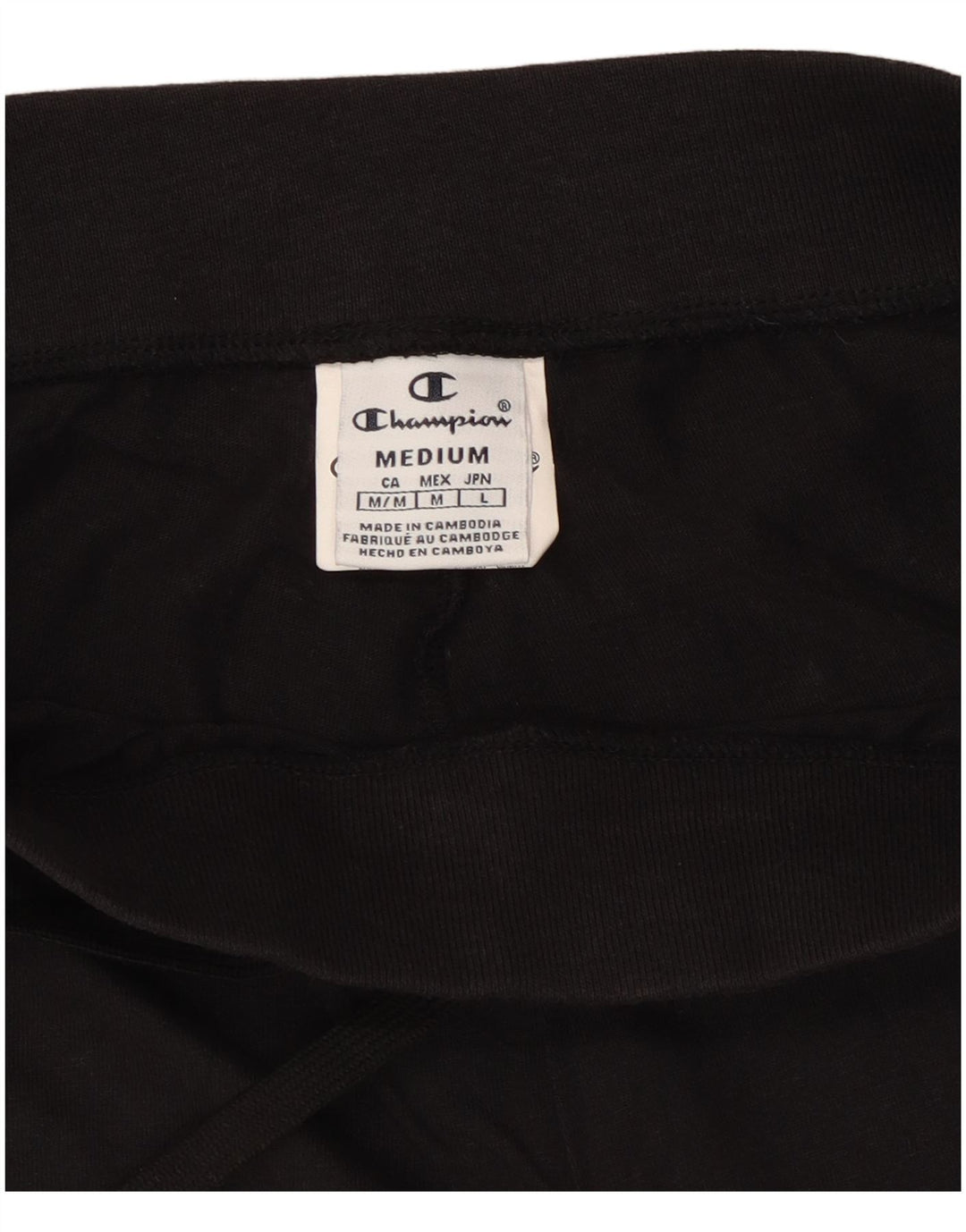 Champion Pantalones cortos deportivos para mujer UK 12 Mediano Algodón negro