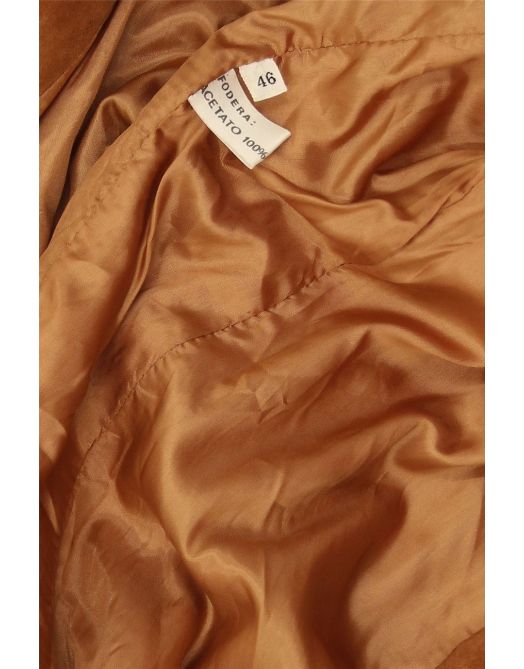 VINTAGE Chaqueta Blazer de ante de 2 botones para mujer IT 46 Cuero marrón grande