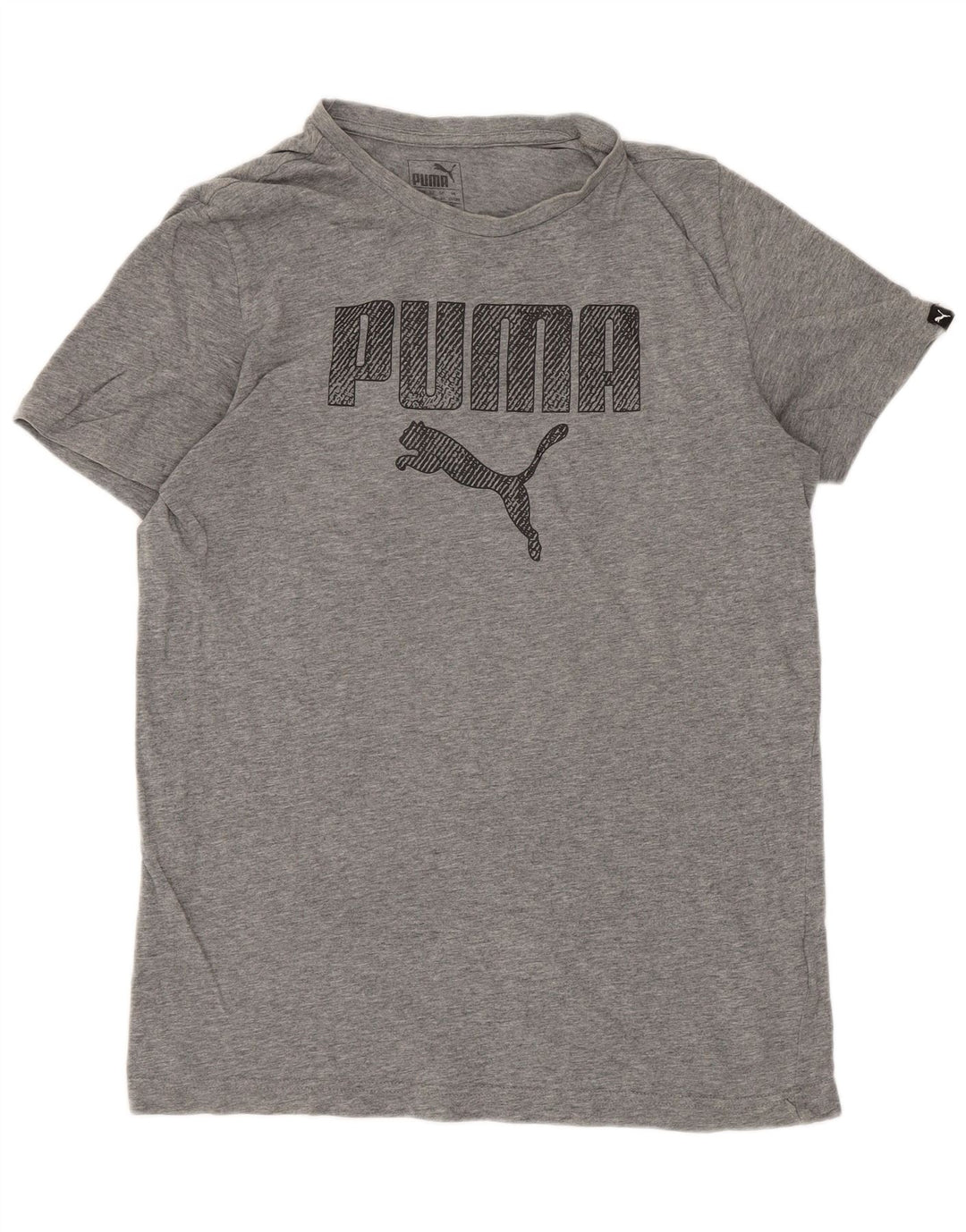 Puma Camiseta Regular Graphic para Niños 15-16 Años Gris Algodón