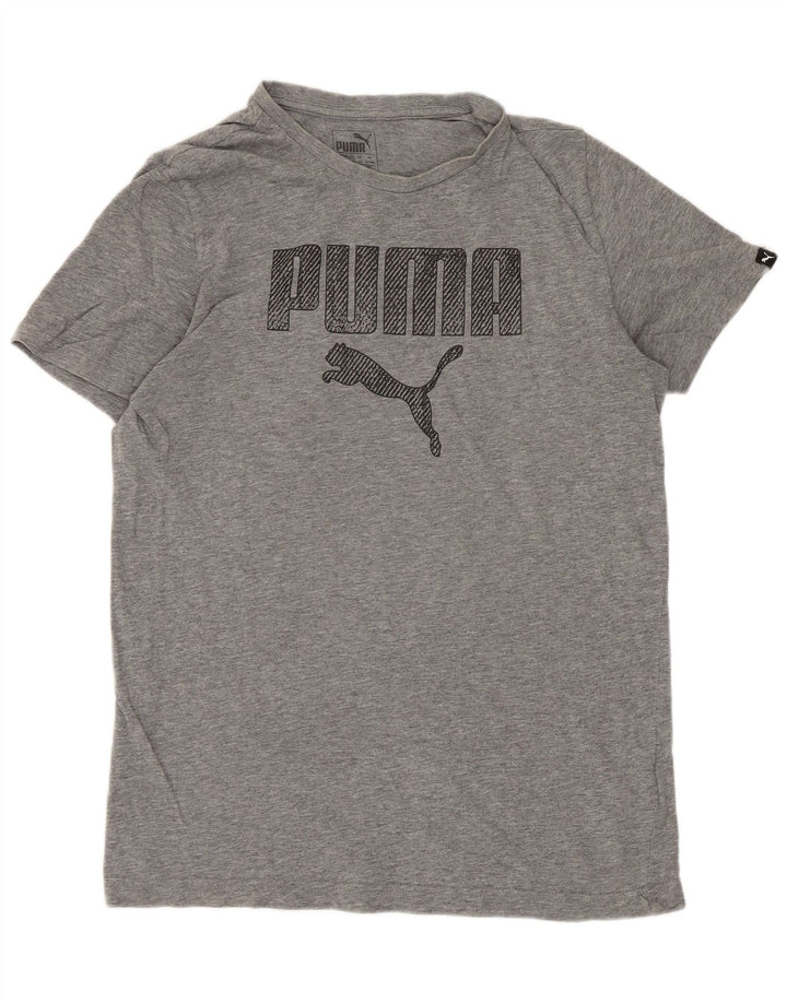 Puma Camiseta Regular Graphic para Niños 15-16 Años Gris Algodón