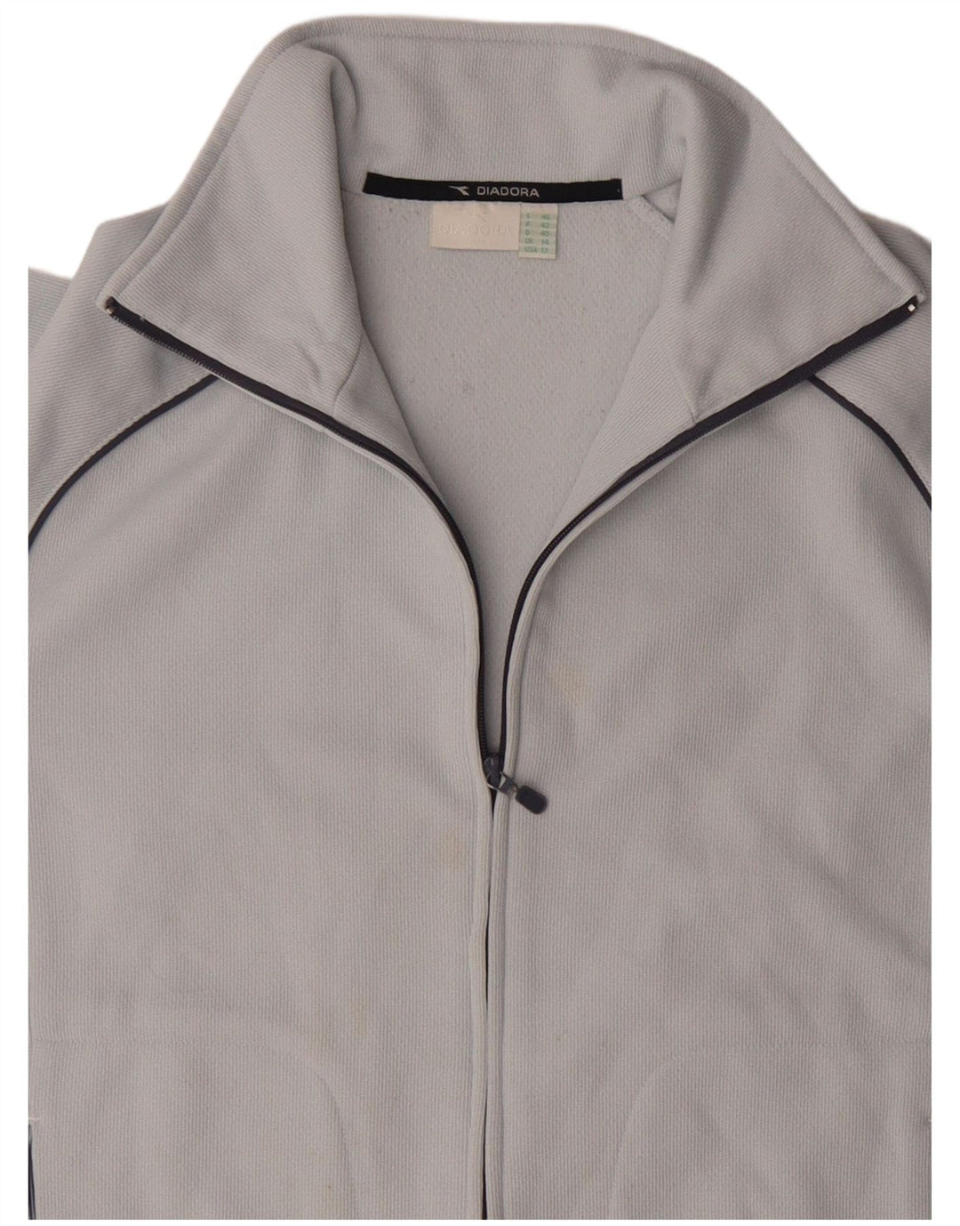 Diadora Chaqueta de chándal para mujer UK 40 Grande Poliéster con bloques de color azul