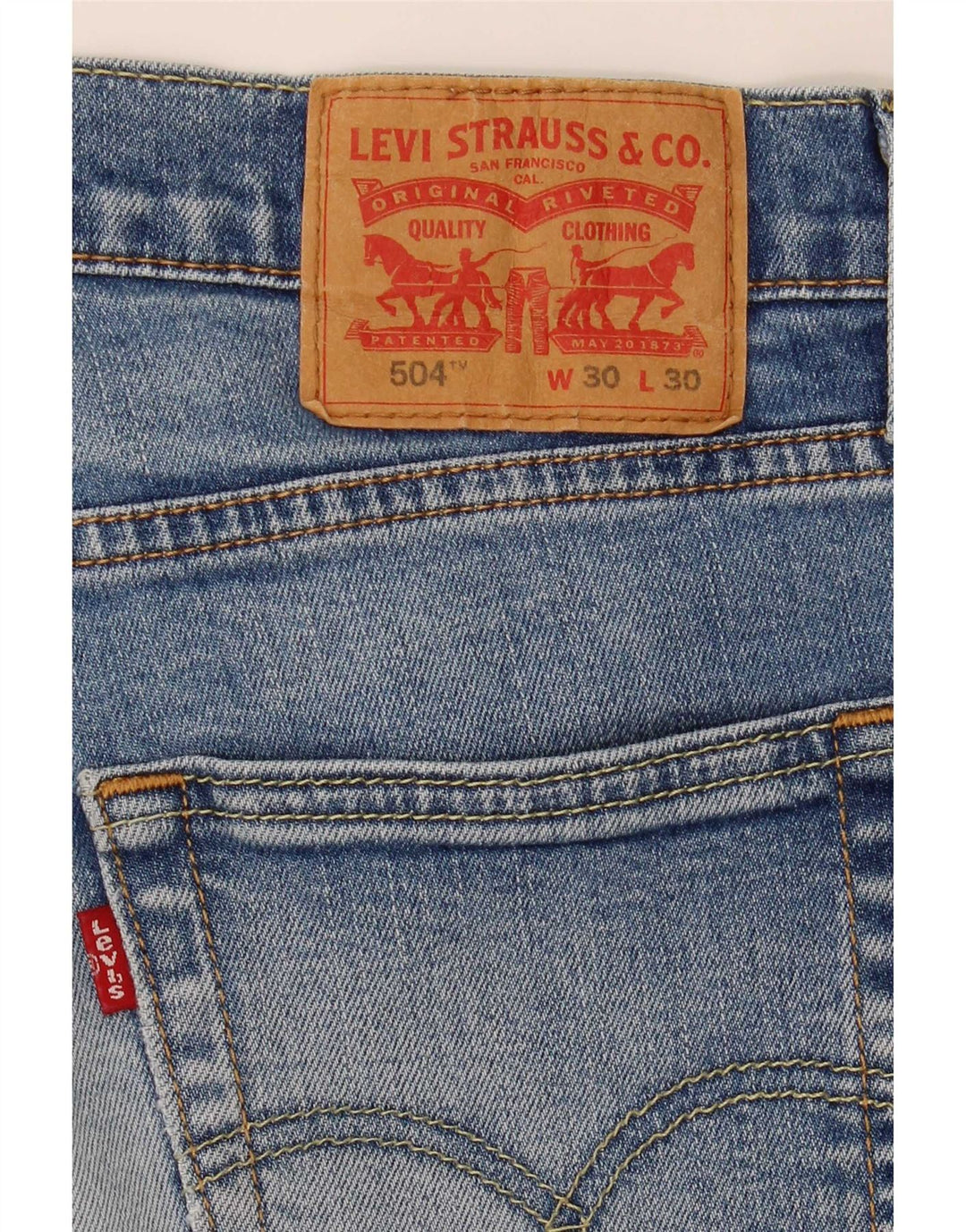 Levi's Hombre 504 Shorts De Mezclilla W30 Azul Medio