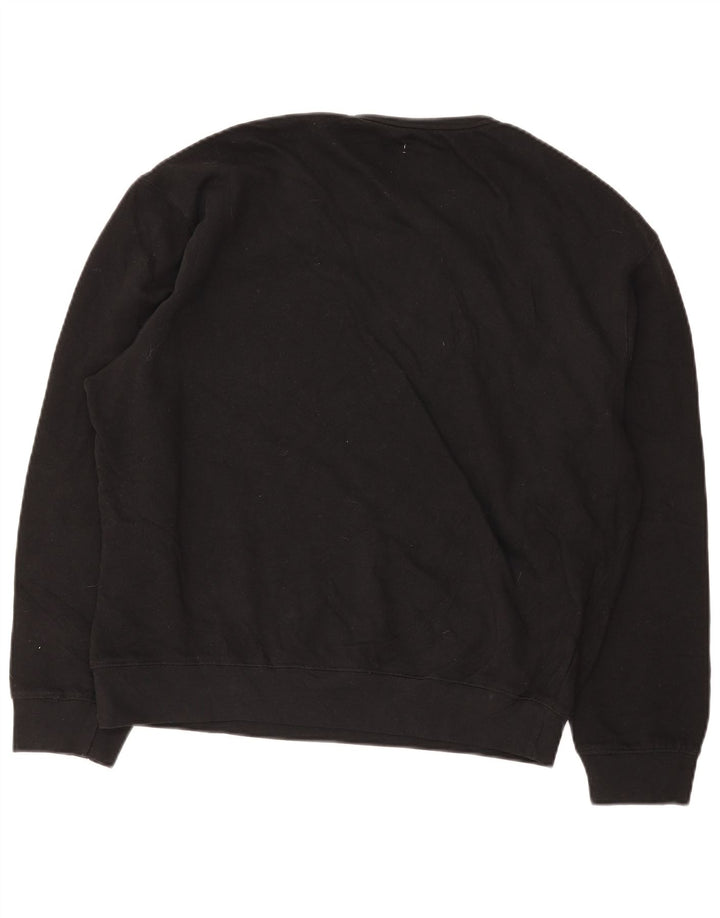 Gap Hombre Sudadera Gráfica Jumper XL Algodón Negro