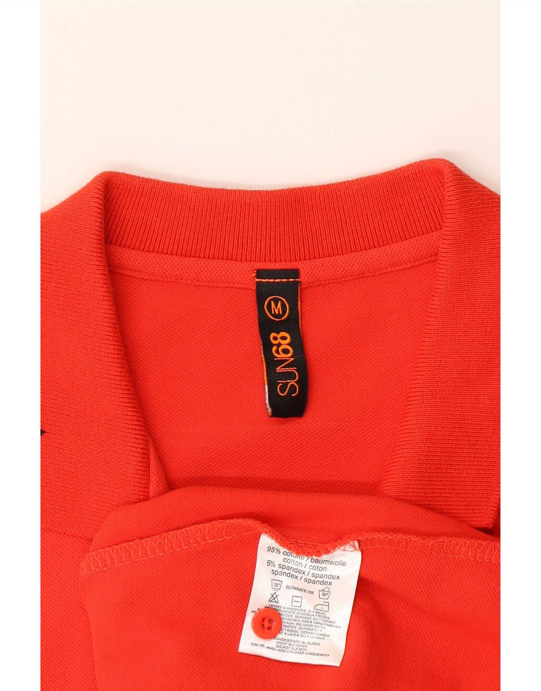 Sun68 Vestido polo para mujer UK 42 Algodón rojo mediano
