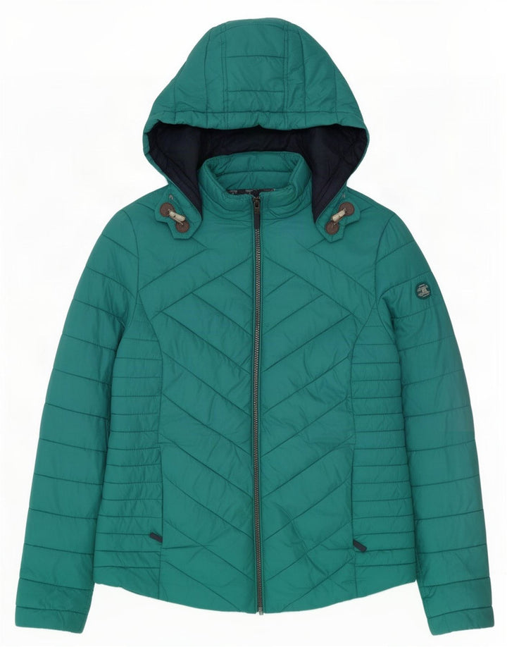 Barbour Chaqueta Acolchada Acolchada Con Capucha Para Mujer UK 44 Poliamida Azul Mediana