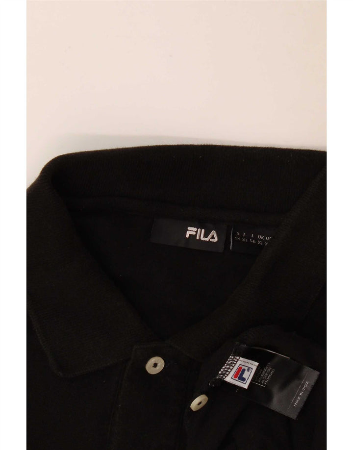 Fila Polo Hombre XL Algodón Negro