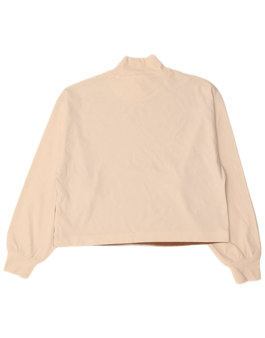 Athleta Top corto para mujer de manga larga UK 44 Nylon color block marrón medio