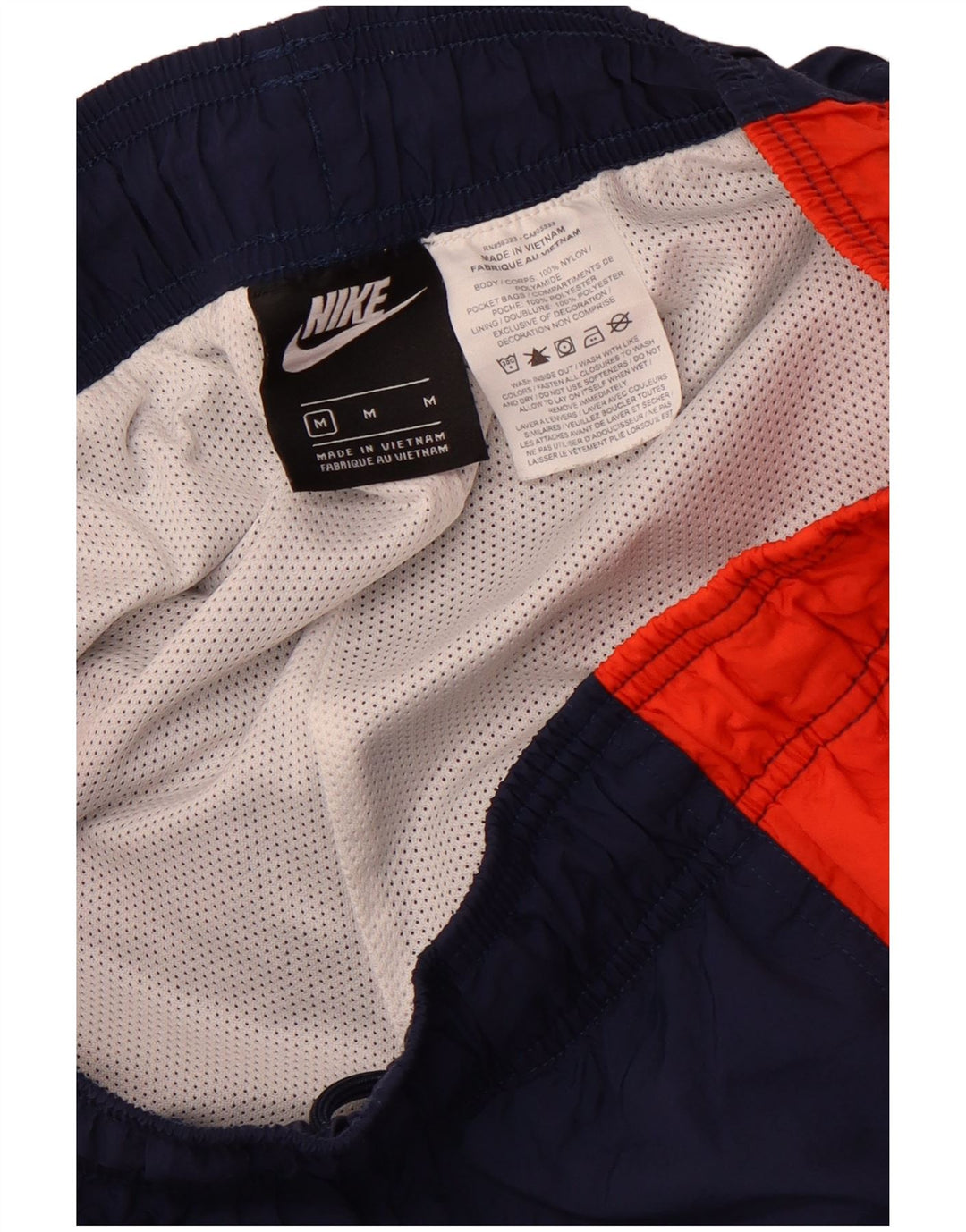 NIKE Shorts deportivos para hombre Poliéster color block azul marino mediano