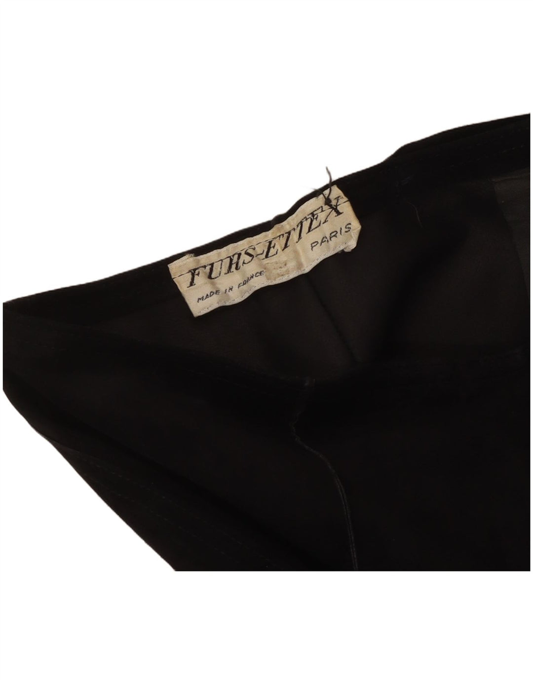 VINTAGE Pantalones capri de ante de pierna ancha para mujer W30 L19 Negro