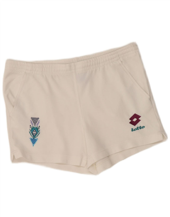 Lotto Mens Graphic Sport Shorts Grande Poliéster Blanco