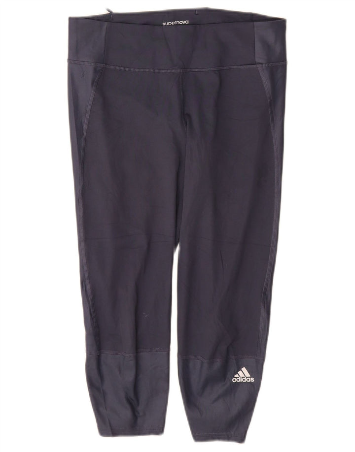Adidas Supernova Capri Leggings para mujer Reino Unido 8/10 Pequeño Azul Marino Poliéster