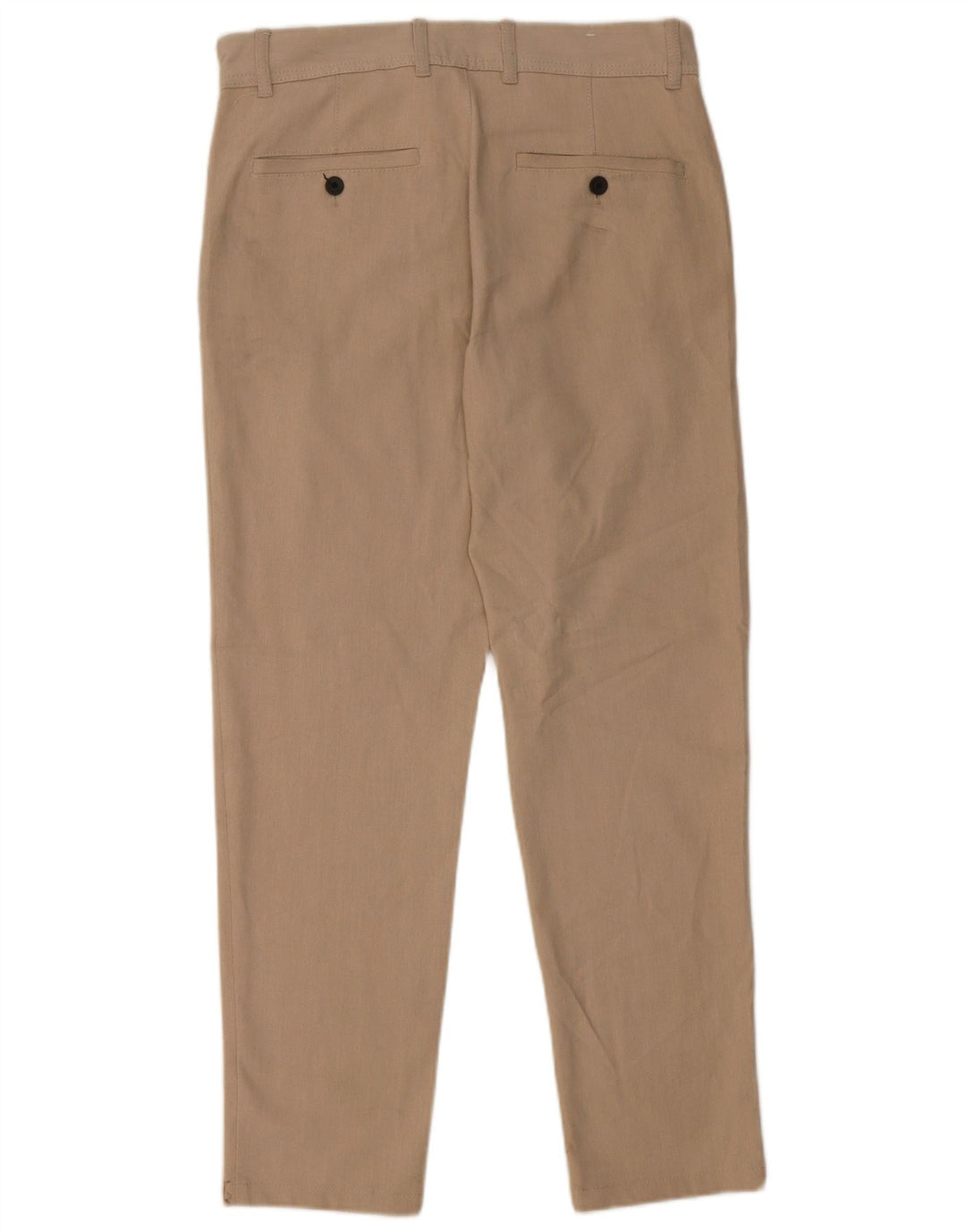 Zara Mens Slim Chino Pantalones EU 38 Small W30 L28 Beige Poliéster