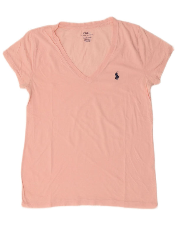 Polo Ralph Lauren Camiseta para mujer Top UK 10 Small Pink Cotton