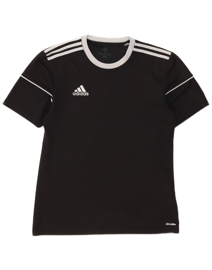ADIDAS Mens Climalite Camiseta Top Pequeño Poliéster Negro