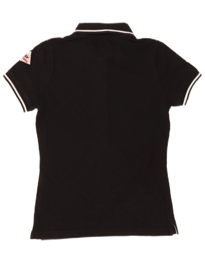 Roy Rogers Polo para mujer UK 12 Medium Negro Algodón