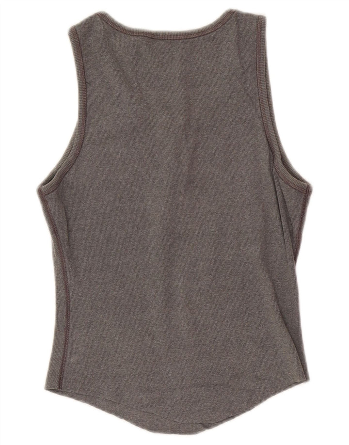 Gap Top corto sin mangas para mujer UK 44 Algodón gris grande