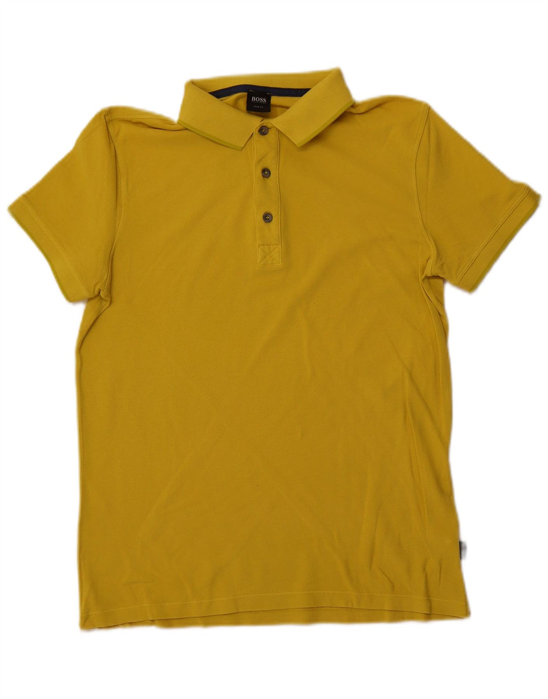 Polo HUGO BOSS Hombre Slim Fit Algodón Amarillo Pequeño