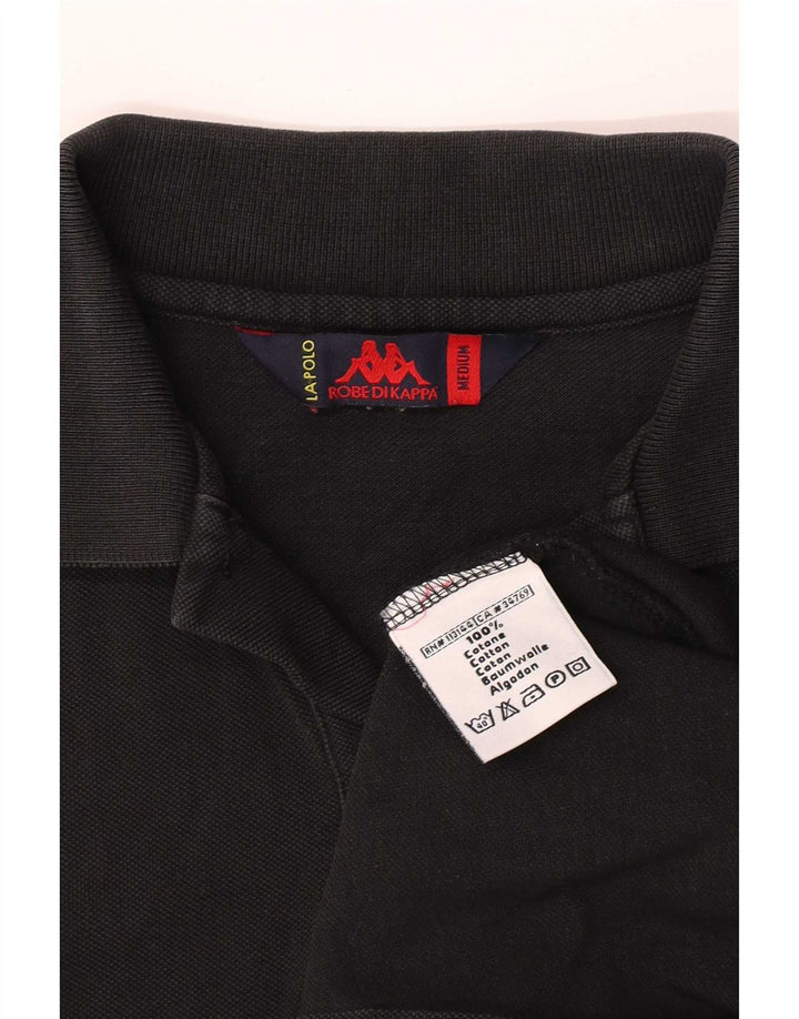 Kappa Polo Hombre Medium Negro Algodón