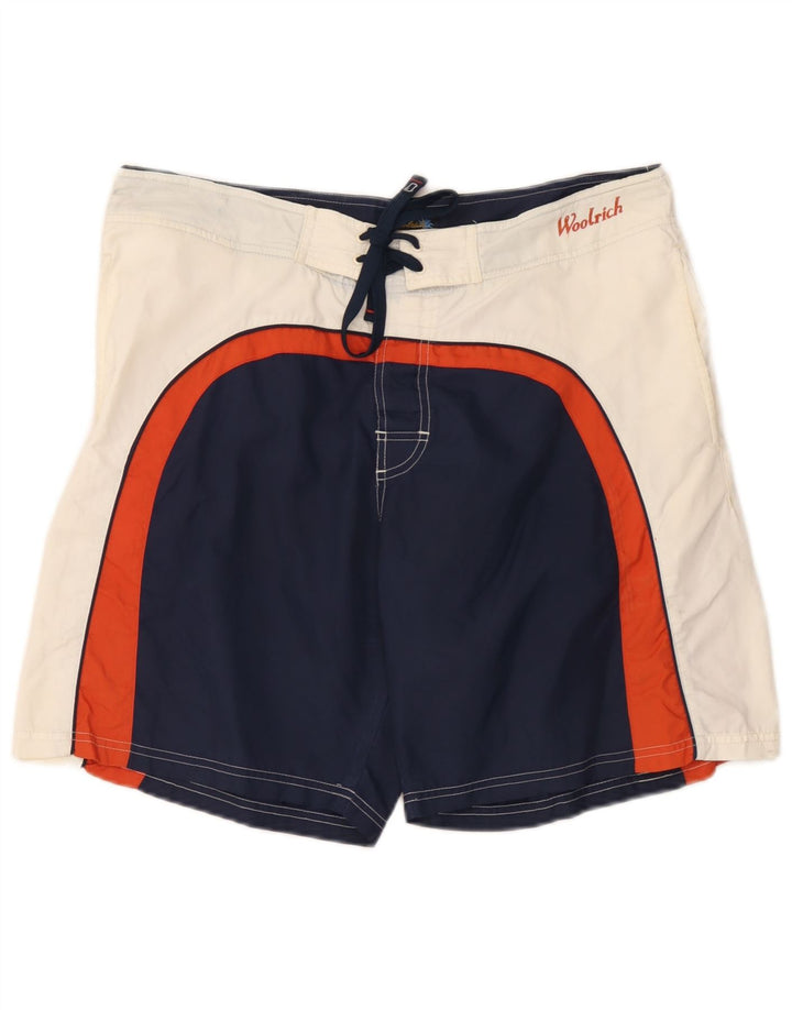Woolrich Hombre Bañador Shorts Large Azul Marino Colorblock Poliamida