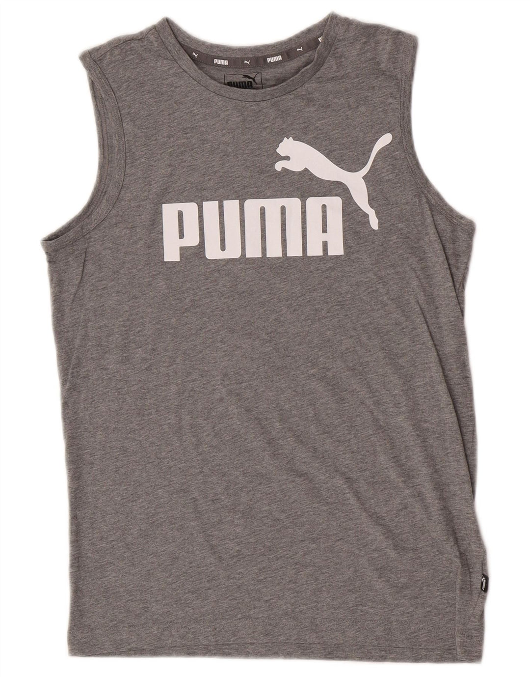 Puma Camiseta sin mangas gráfica para niños 13-14 años Gris moteado