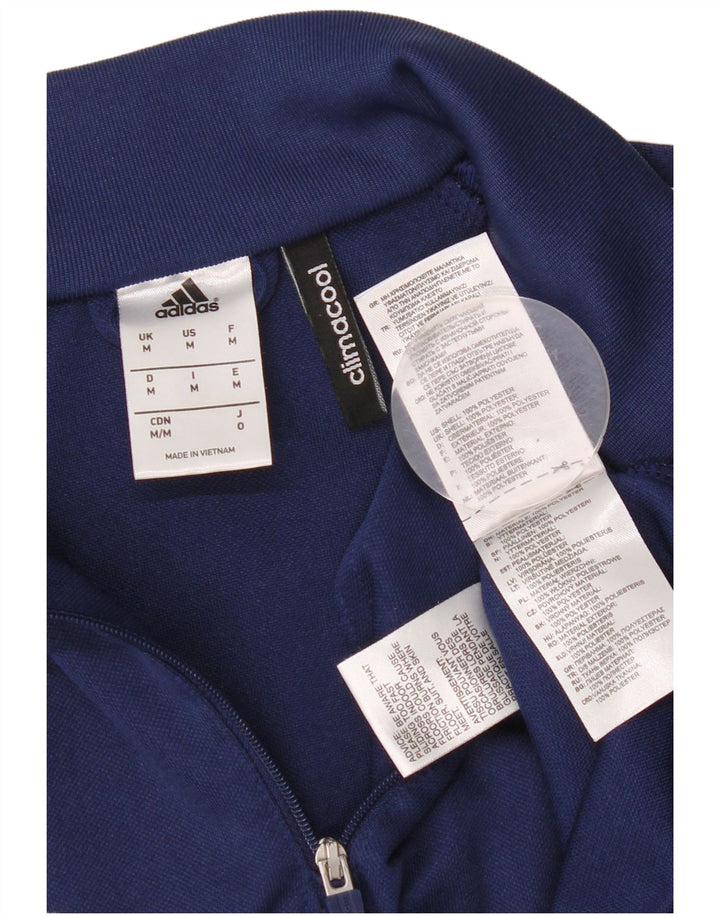 Adidas Hombre Climacool Jersey Chándal Top Medio Azul Marino Colorblock