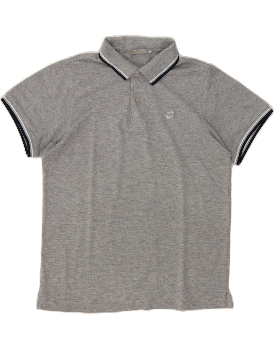 LOTTO Mens Polo Shirt Medium Grey Vintage Lotto and Second-Hand Lotto from Messina Hembry 