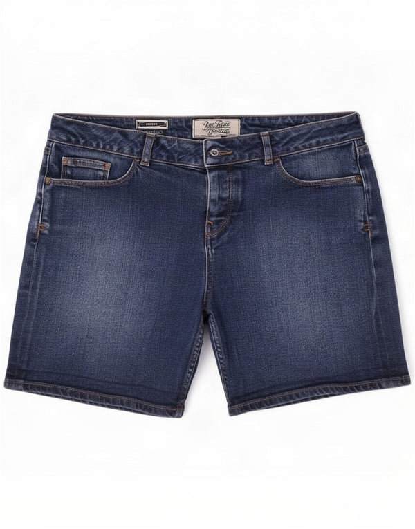 Pantalones cortos de mezclilla para mujer Fat Face UK 12 Medium W30 Algodón azul