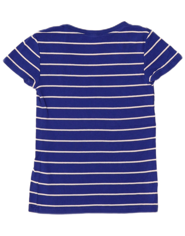 Ralph Lauren Camiseta para mujer Top UK 12 Algodón a rayas azul medio